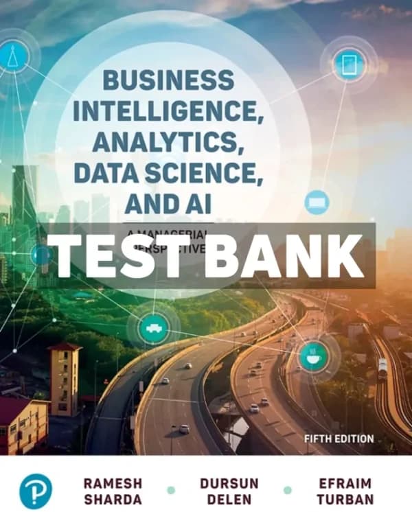 Cover for Business Intelligence Analytics Data Science and AI 5th Edition Sharda Test Bank