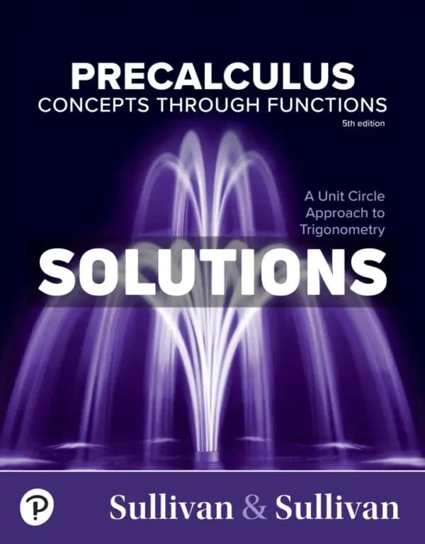 Precalculus 5th Edition Sullivan Solutions Manual cover
