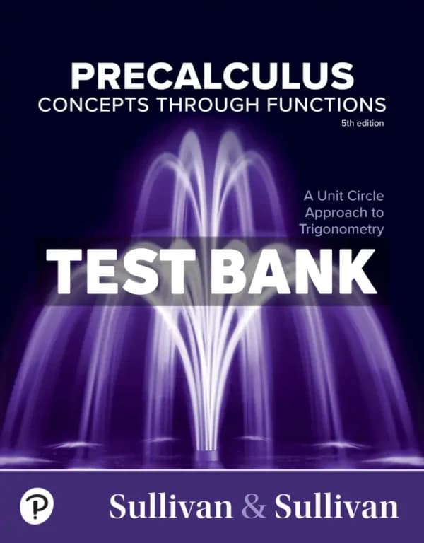 Cover for Precalculus 5th Edition Sullivan Test Bank