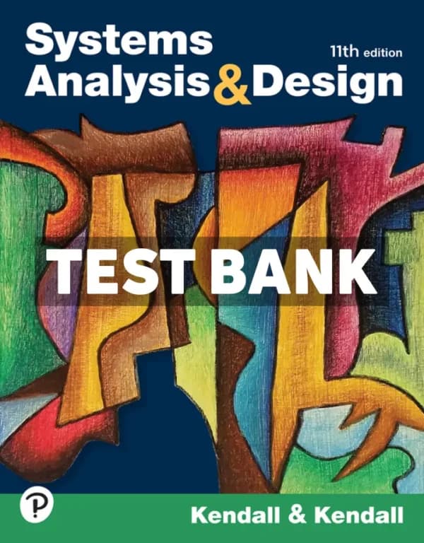 Cover for Systems Analysis and Design 11th Edition Kendall Test Bank