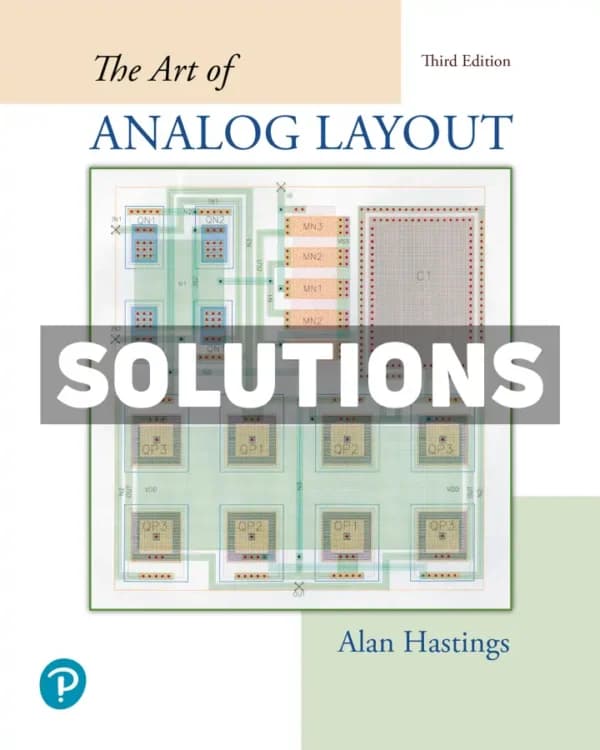 Cover for Art of Analog Layout 3rd Edition Hastings Solutions Manual