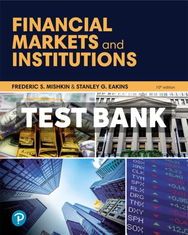 Financial Markets and Institutions 10th Edition Mishkin Test Bank cover