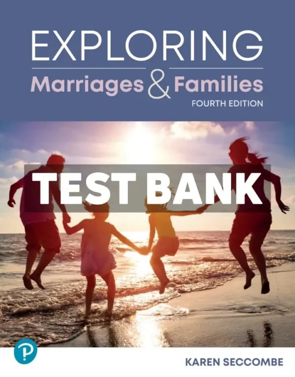 Cover for Exploring Marriages and Families 4th Edition Seccombe Test Bank