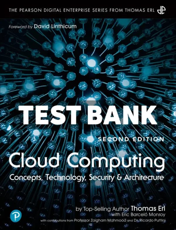 Cover for Cloud Computing 2nd Edition Erl Test Bank