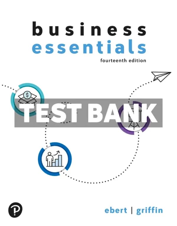 Cover for Business Essentials 14th Edition Ebert Test Bank