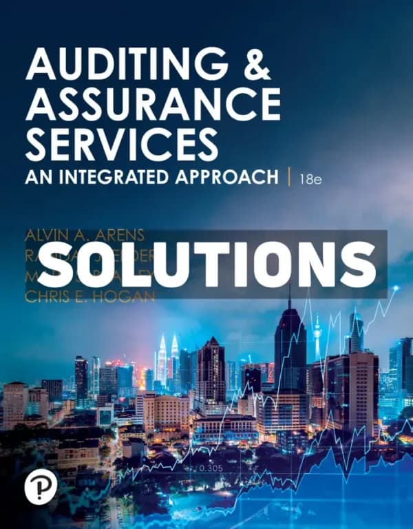 Cover for Auditing and Assurance Services 18th Edition Arens Solutions Manual