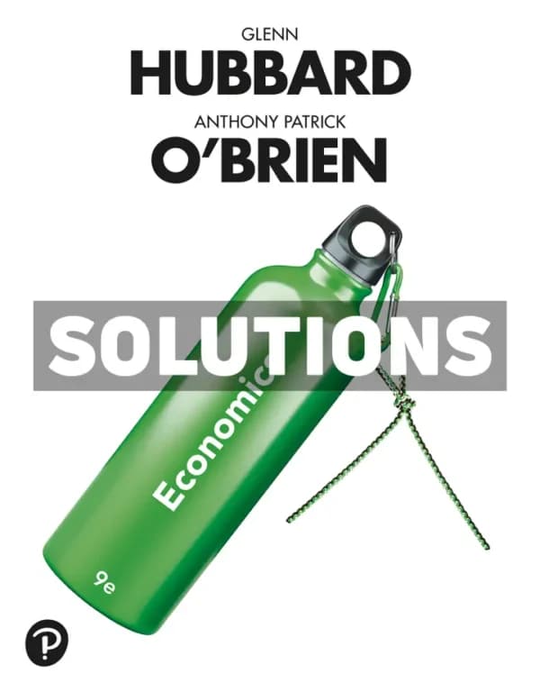 Cover for Economics 9th Edition Hubbard Solutions Manual