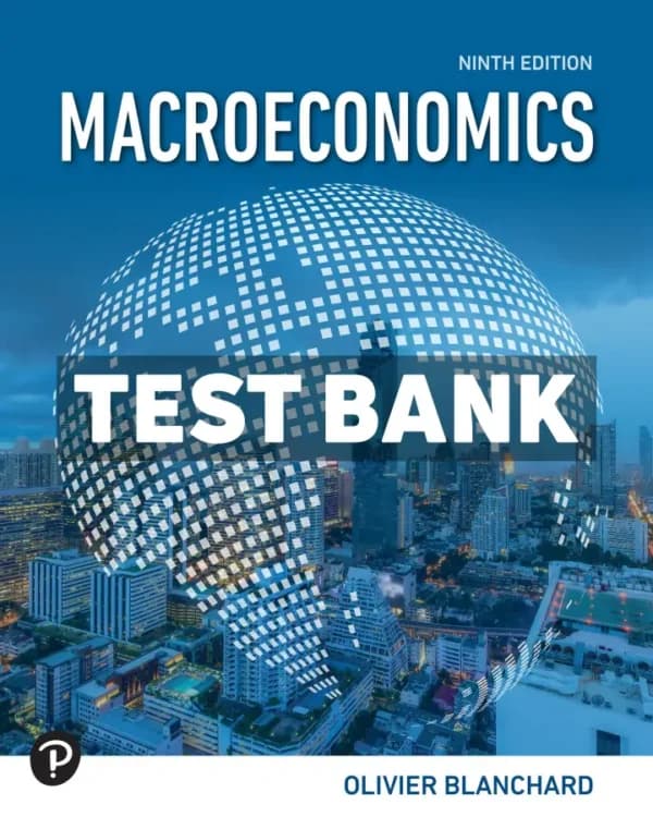 Cover for Macroeconomics 9th Edition Blanchard Test Bank