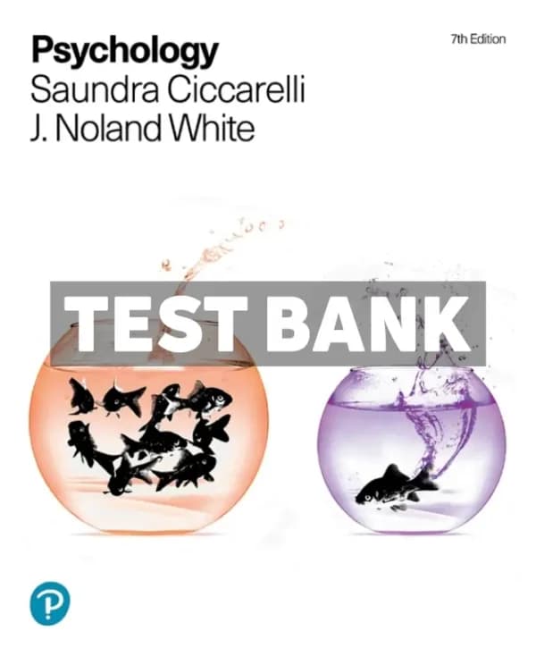 Psychology 7th Edition Ciccarelli Test Bank cover