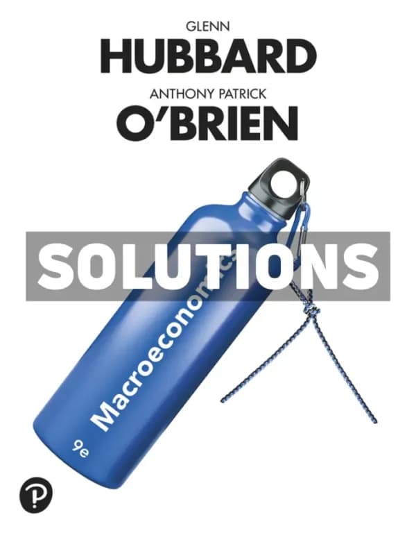 Macroeconomics 9th Edition Hubbard Solutions Manual cover