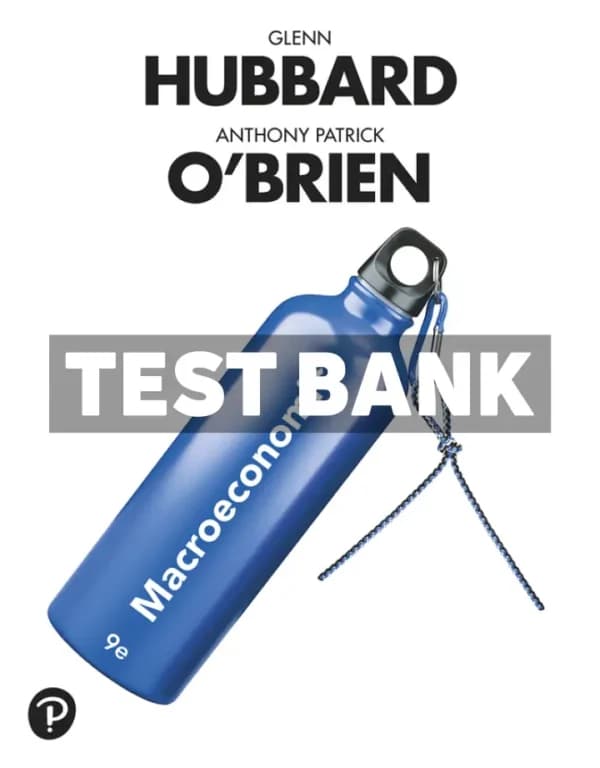 Cover for Macroeconomics 9th Edition Hubbard Test Bank