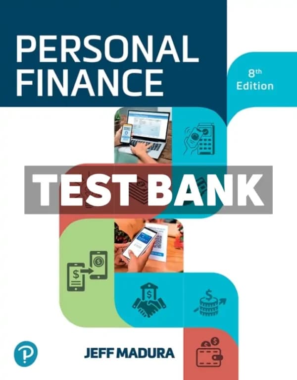 Cover for Personal Finance 8th Edition Madura Test Bank