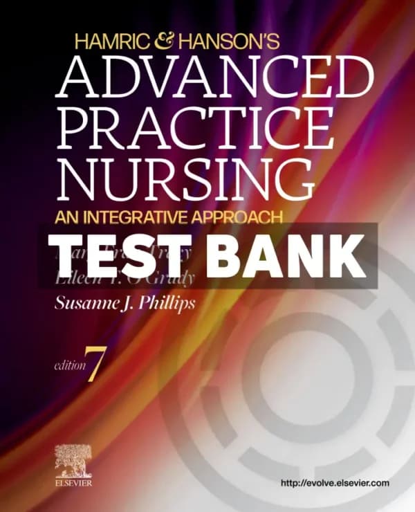 Hamric and Hansons Advanced Practice Nursing 7th Edition Tracy Test Bank cover