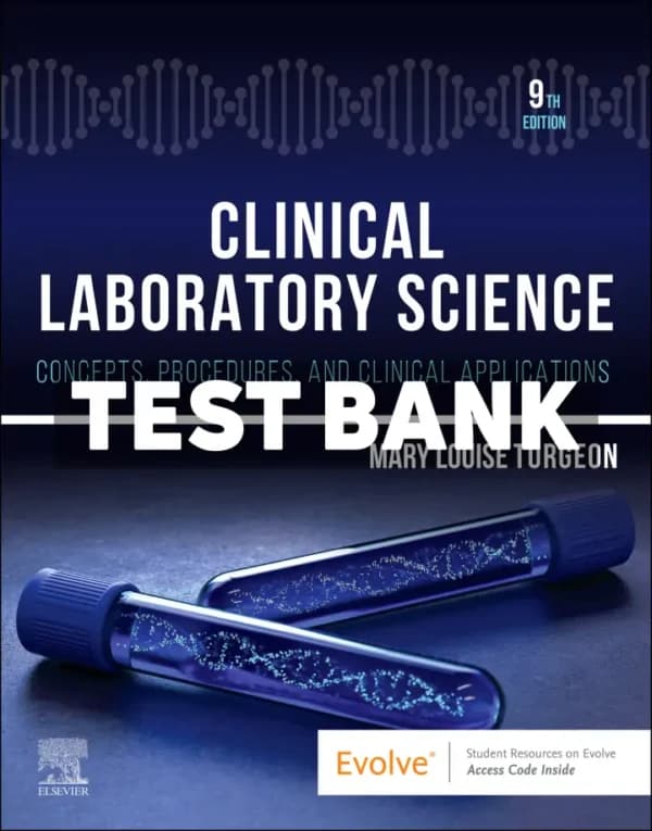 Cover for Clinical Laboratory Science 9th Edition Turgeon Test Bank
