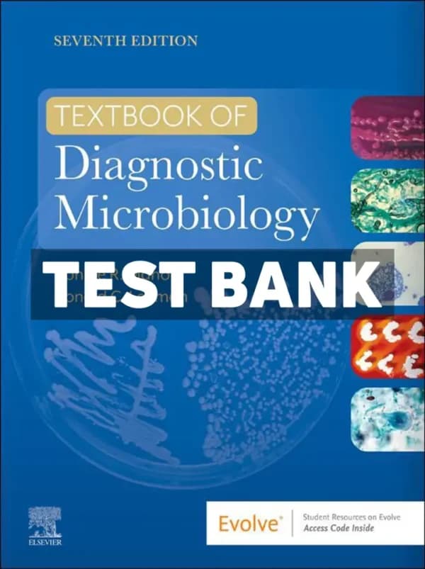 Textbook of Diagnostic Microbiology 7th Edition Mahon Test Bank cover