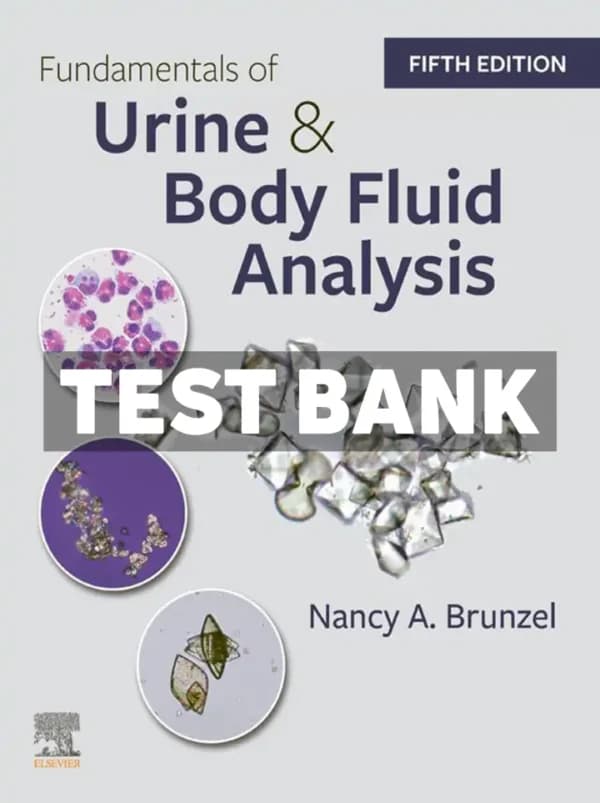 Cover for Fundamentals of Urine and Body Fluid Analysis 5th Edition Brunzel Test Bank