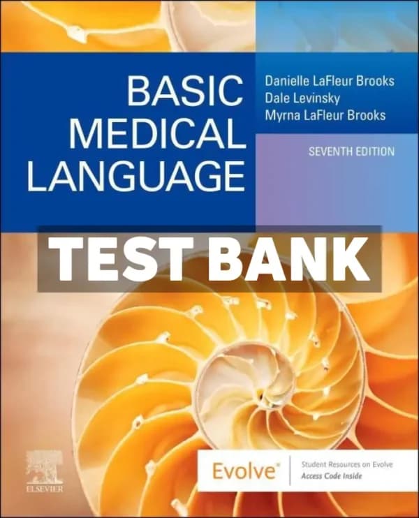 Cover for Basic Medical Language with Flash Cards 7th Edition Brooks Test Bank