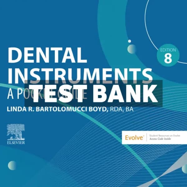 Cover for Dental Instruments 8th Edition Boyd Test Bank