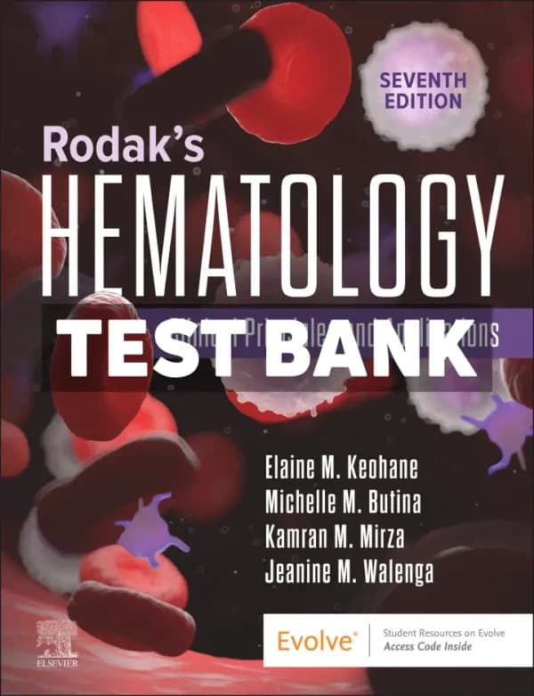 Rodaks Hematology 7th Edition Keohane Test Bank cover