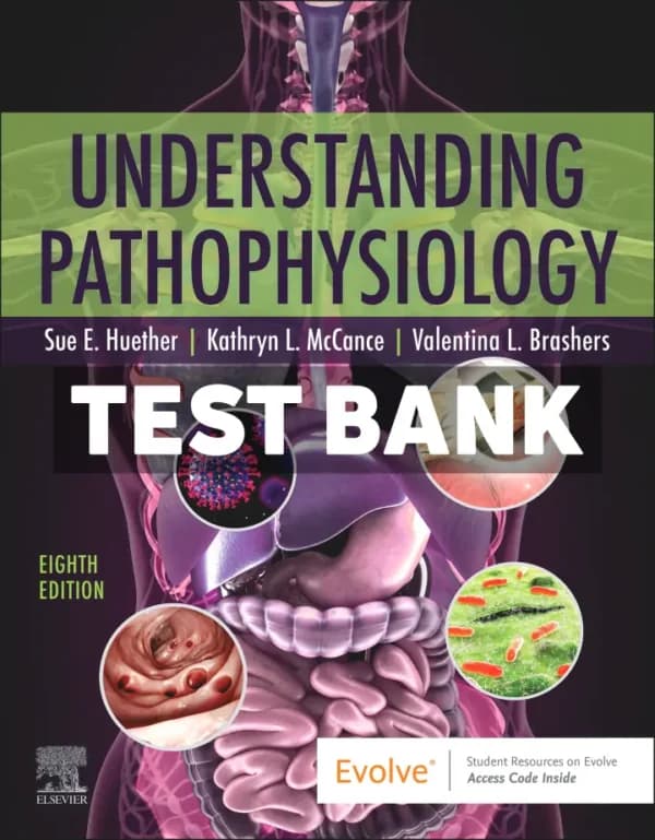 Understanding Pathophysiology 8th Edition Huether Test Bank cover