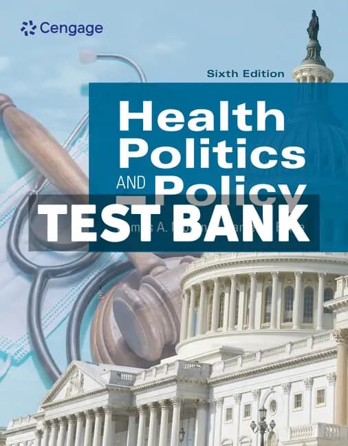 Health Politics and Policy 6th Edition Morone Test Bank cover