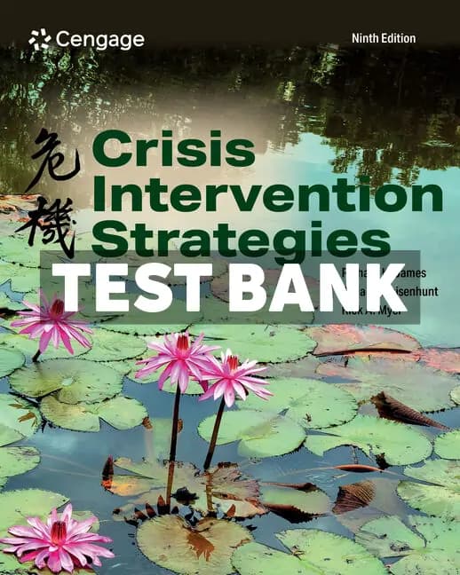 Cover for Crisis Intervention Strategies 9th Edition James Test Bank