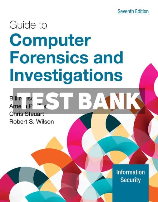 Cover for Guide to Computer Forensics and Investigations 7th Edition Nelson Test Bank