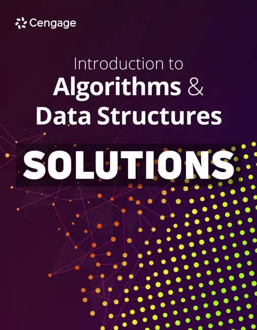 Introduction to Algorithms and Data Structures 1st Edition Cengage Solutions Manual cover