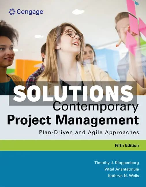 Cover for Contemporary Project Management 5th Edition Kloppenborg Solutions Manual