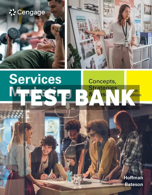 Cover for Services Marketing – Concepts Strategies and Cases 6th Edition Hoffman Test Bank