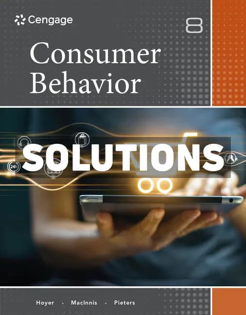 Cover for Consumer Behavior 8th Edition Hoyer Solutions Manual