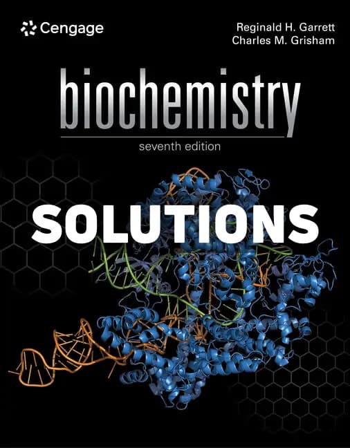 Cover for Biochemistry 7th Edition Garrett Solutions Manual