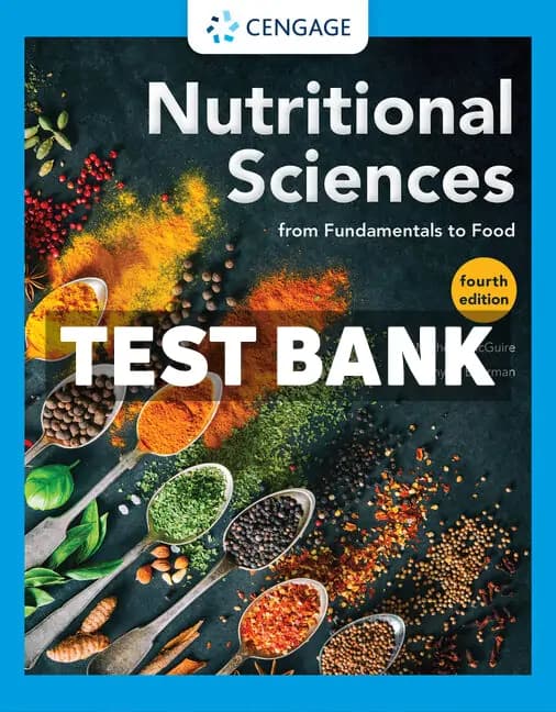 Cover for Nutritional Sciences 4th Edition McGuire Test Bank