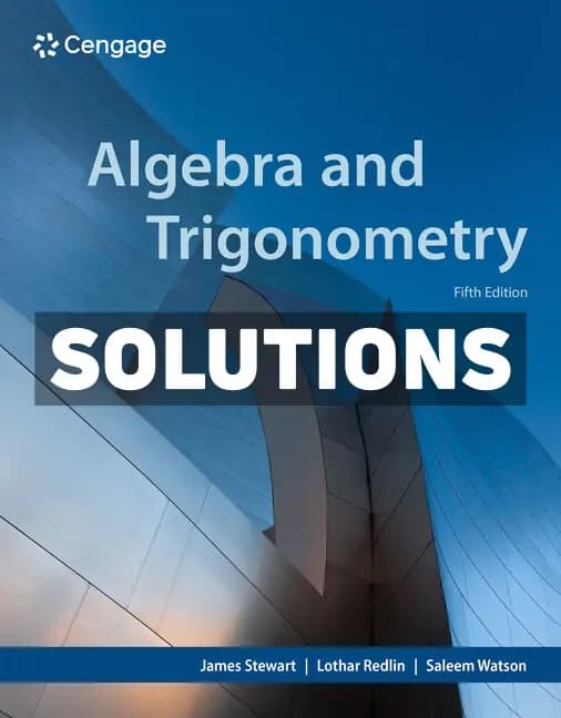 Cover for Algebra and Trigonometry 5th Edition Stewart Solutions Manual