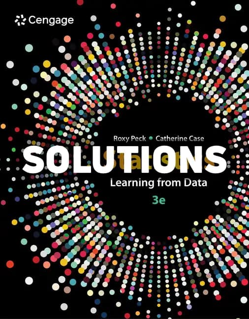 Statistics – Learning from Data 3rd Edition Peck Solutions Manual cover