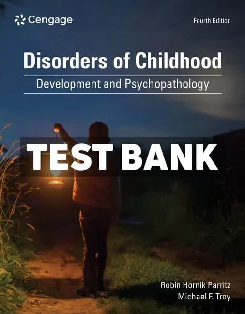 Disorders of Childhood 4th Edition Parritz Test Bank cover