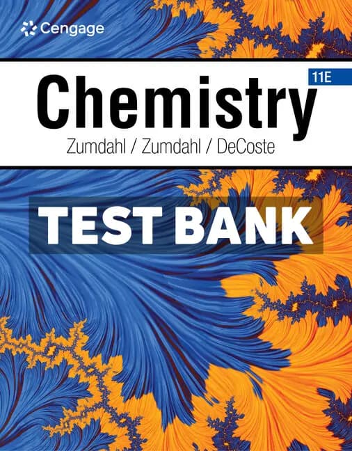 Chemistry 11th Edition Zumdahl Test Bank cover