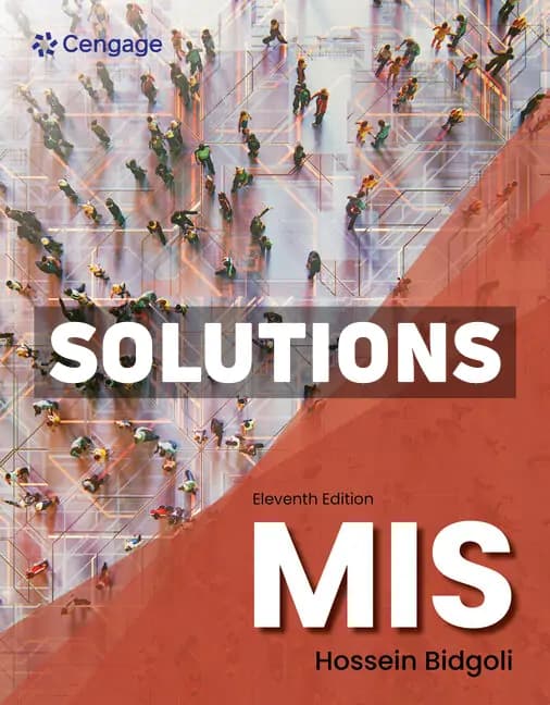 MIS 11th Edition Bidgoli Solutions Manual cover