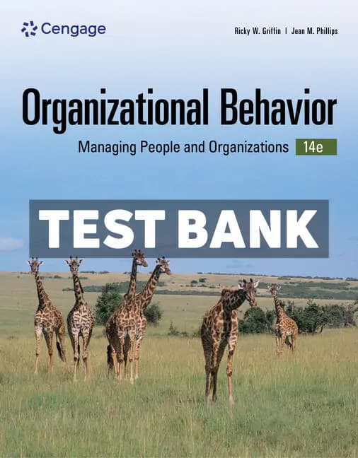 Cover for Organizational Behavior – Managing People and Organizations 14th Edition Griffin Test Bank