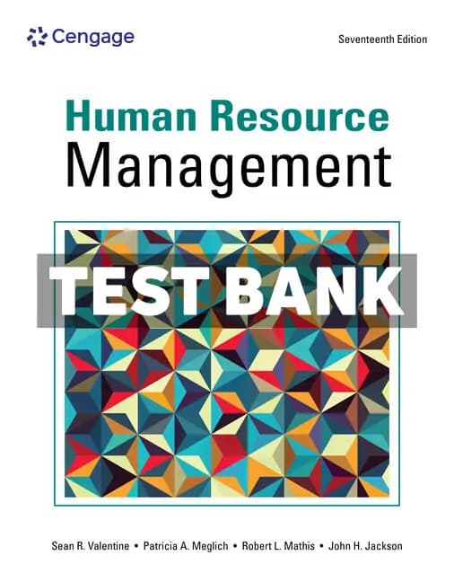Human Resource Management 17th Edition Valentine Test Bank cover