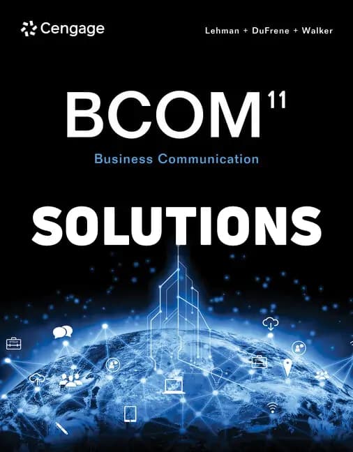 Cover for BCOM 11th Edition Lehman Solutions Manual