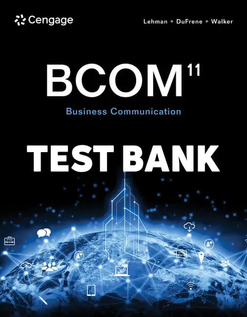 BCOM 11th Edition Lehman Test Bank cover