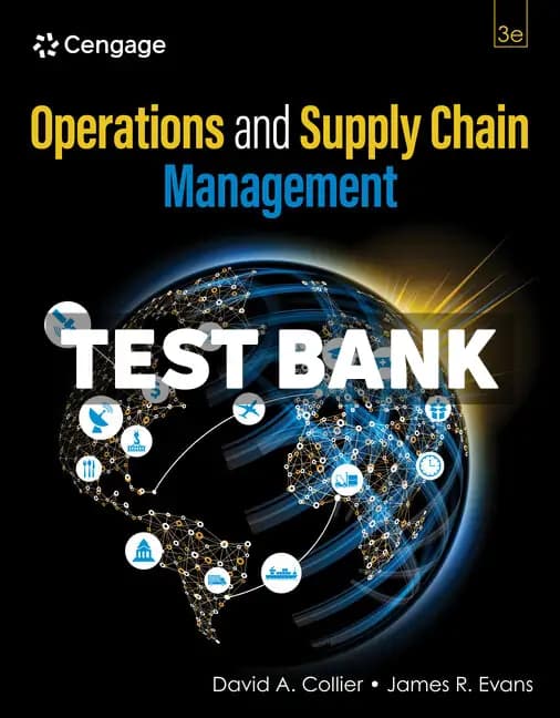 Cover for Operations and Supply Chain Management 3rd Edition Collier Test Bank