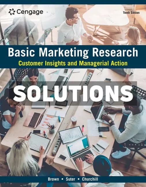 Cover for Basic Marketing Research – Customer Insights and Managerial Action 10th Edition Brown Solutions Manual