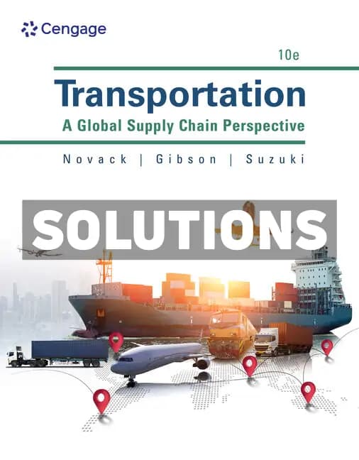 Transportation Global Supply Chain Perspective 10th Edition Novack Solutions Manual cover
