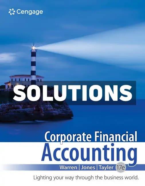 Cover for Corporate Financial Accounting 17th Edition Warren Solutions Manual