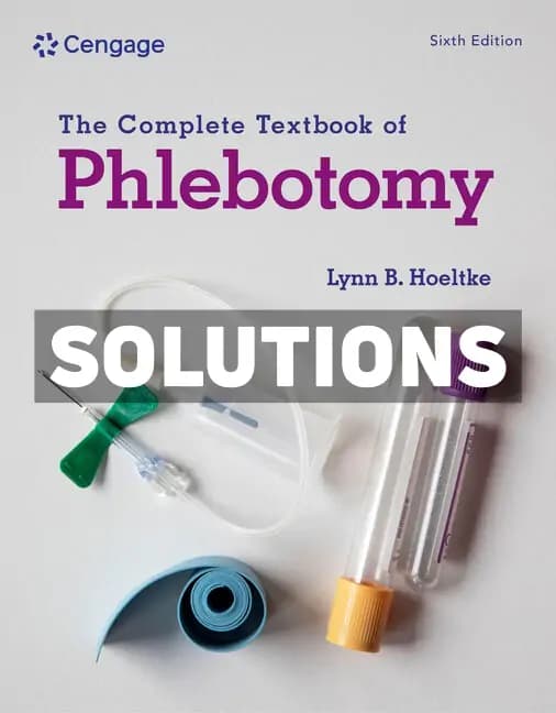 Cover for Complete Textbook of Phlebotomy 6th Edition Hoeltke Solutions Manual