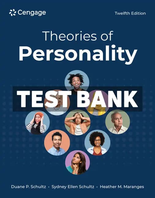 Theories of Personality 12th Edition Schultz Test Bank cover