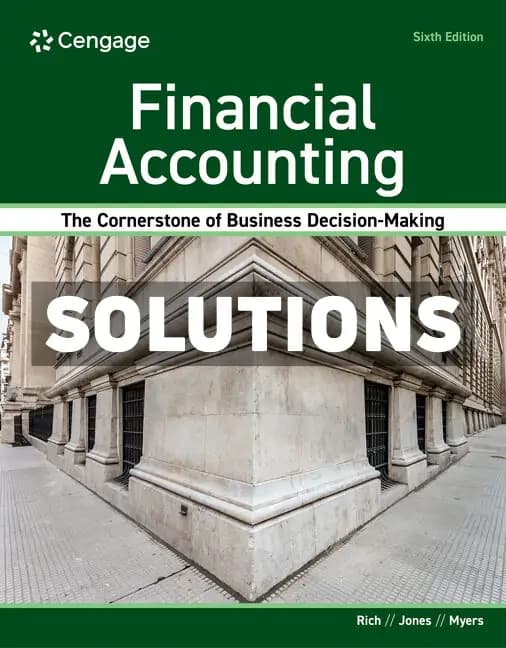 Financial Accounting 6th Edition Rich Solutions Manual cover