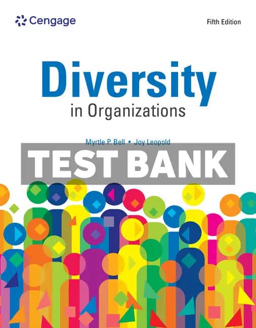 Diversity in Organizations 5th Edition Bell Test Bank cover